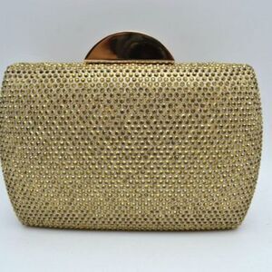 Cute Crystal Minaudiere Evening Bag (Champagne)